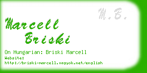 marcell briski business card